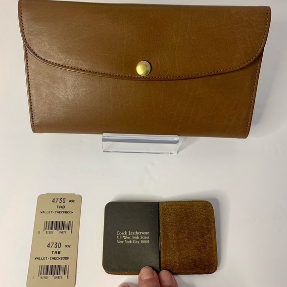 Vintage Coach Tabac Combination Wallet/Checkbook #4730 NY Original! NWT - Picture 5 of 13